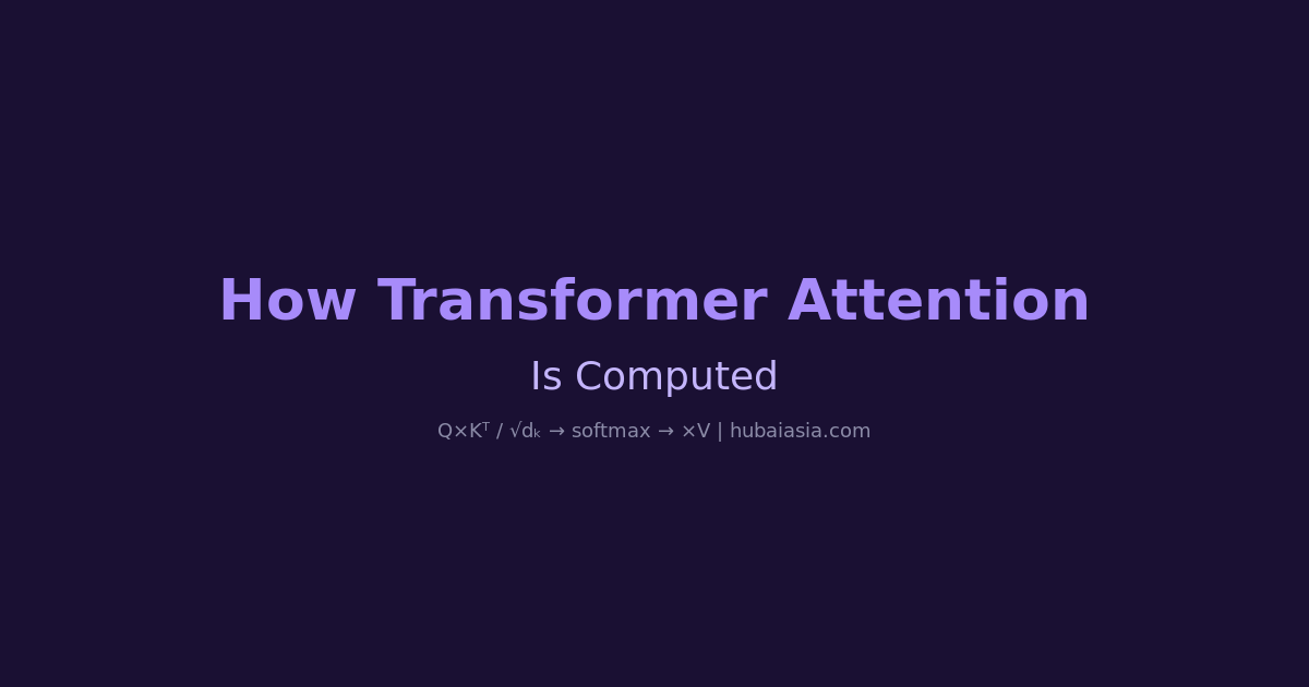 How Transformer Attention Is Computed