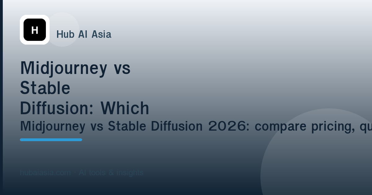 Midjourney vs Stable Diffusion: Which Is Better in 2026? โ illustration for HubAI Asia article